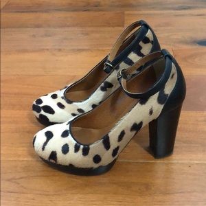 J. Crew Leopard Print Platform Heels Size 6.5